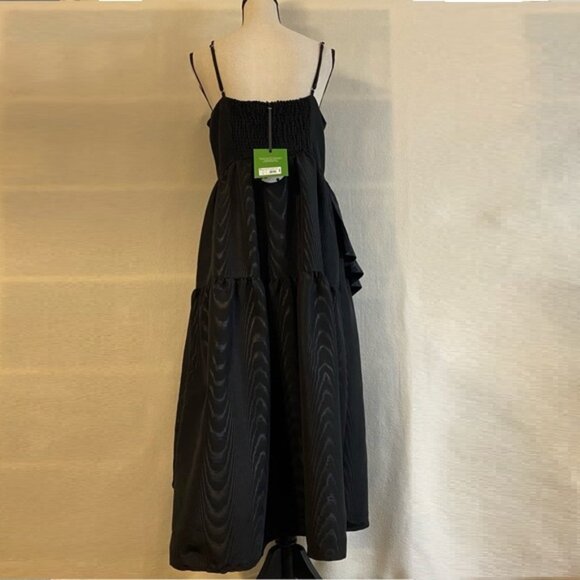 NWT Kate Spade x Target black tiered asymmetrical ruffle midi tank dress - Picture 6 of 14